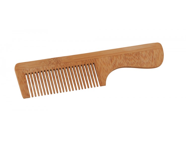 Wooden brush with comb