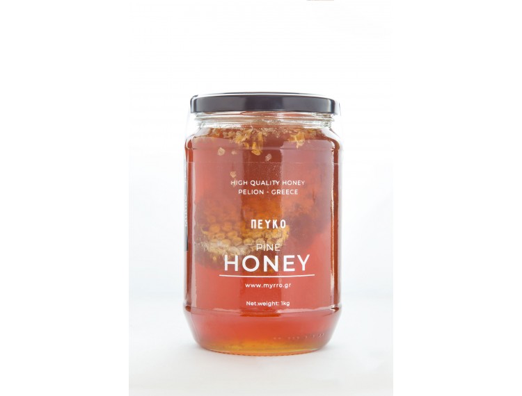 Pine Honey with honeycomb