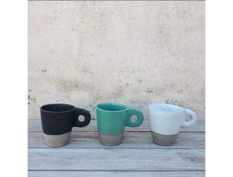 ceramic handmade mug with handle at 6...
