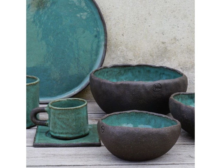 Handmade ceramic bowl at 2 colors