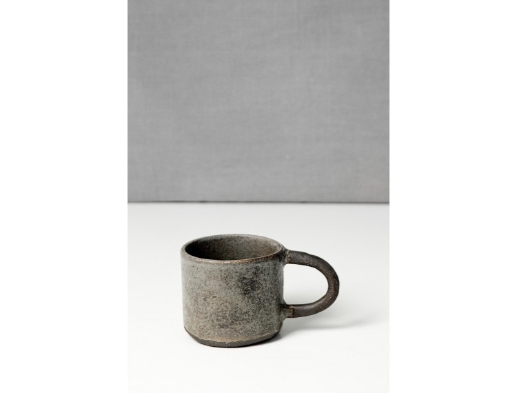 Ceramic handmade cup with square...