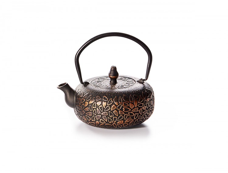 Iron teapot black-gold 700ml